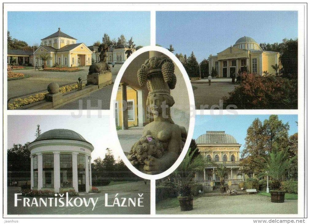 Frantiskovy Lazne - spa - Franzensbad - architecture - town views - Czech Republic - unused - JH Postcards