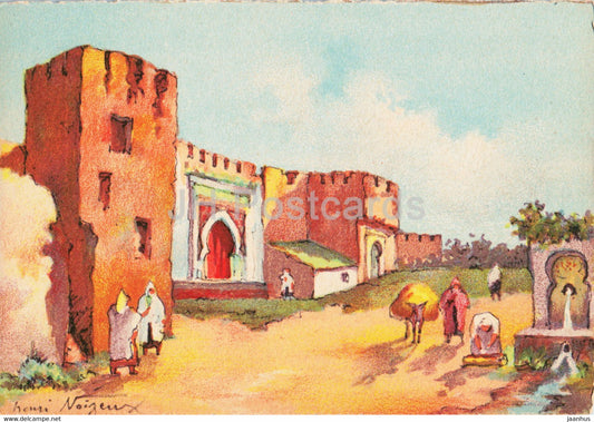 Meknes - Driba - illustration by Henri Noizeux - Morocco - unused - JH Postcards