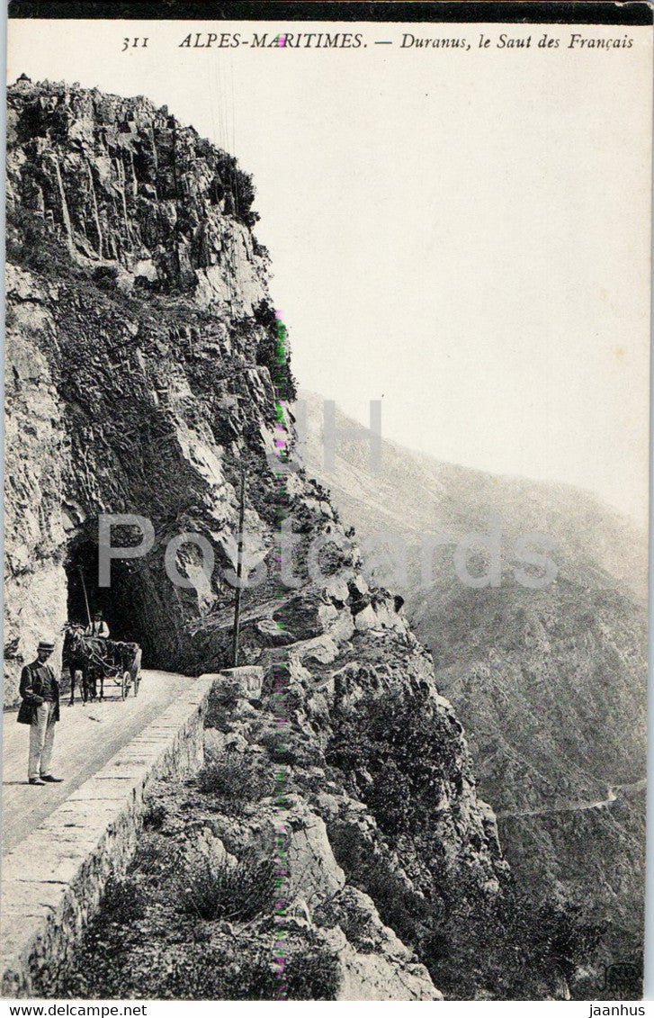 Alpes Maritimes - Duranus le Saut des Francais - 311 - old postcard - France - unused - JH Postcards