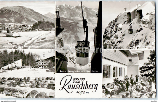 Gruss vom Rauschberg - Ruhpolding mit Rauschberg - Rauschbergbahn - Bergstation - 1967 - Germany - used - JH Postcards