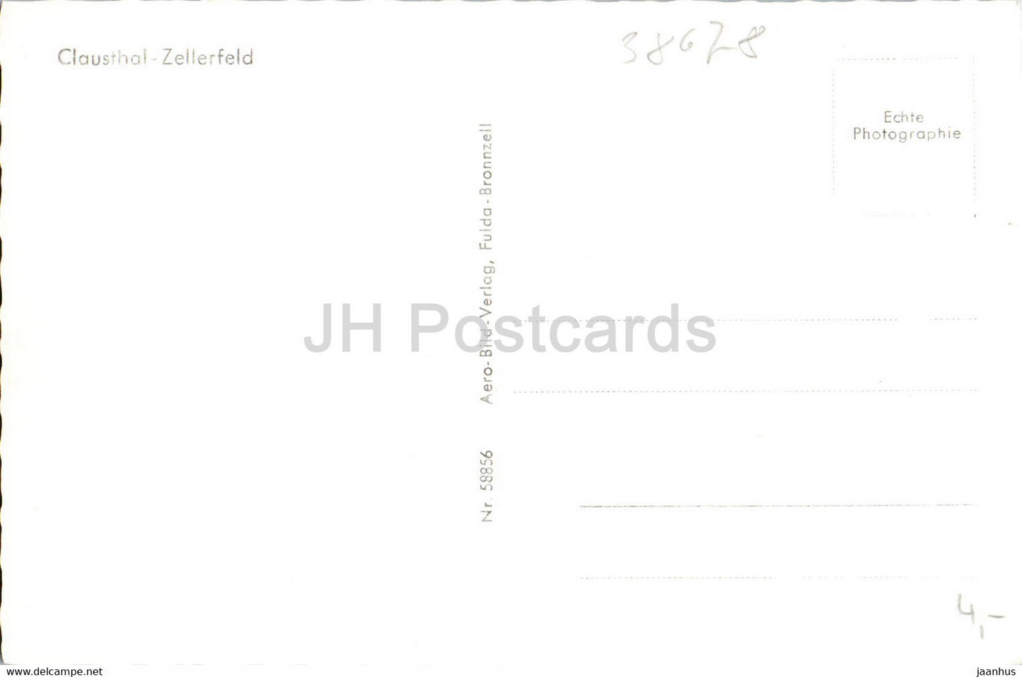 Clausthal Zellerfeld - 58856 - old postcard - Germany - unused