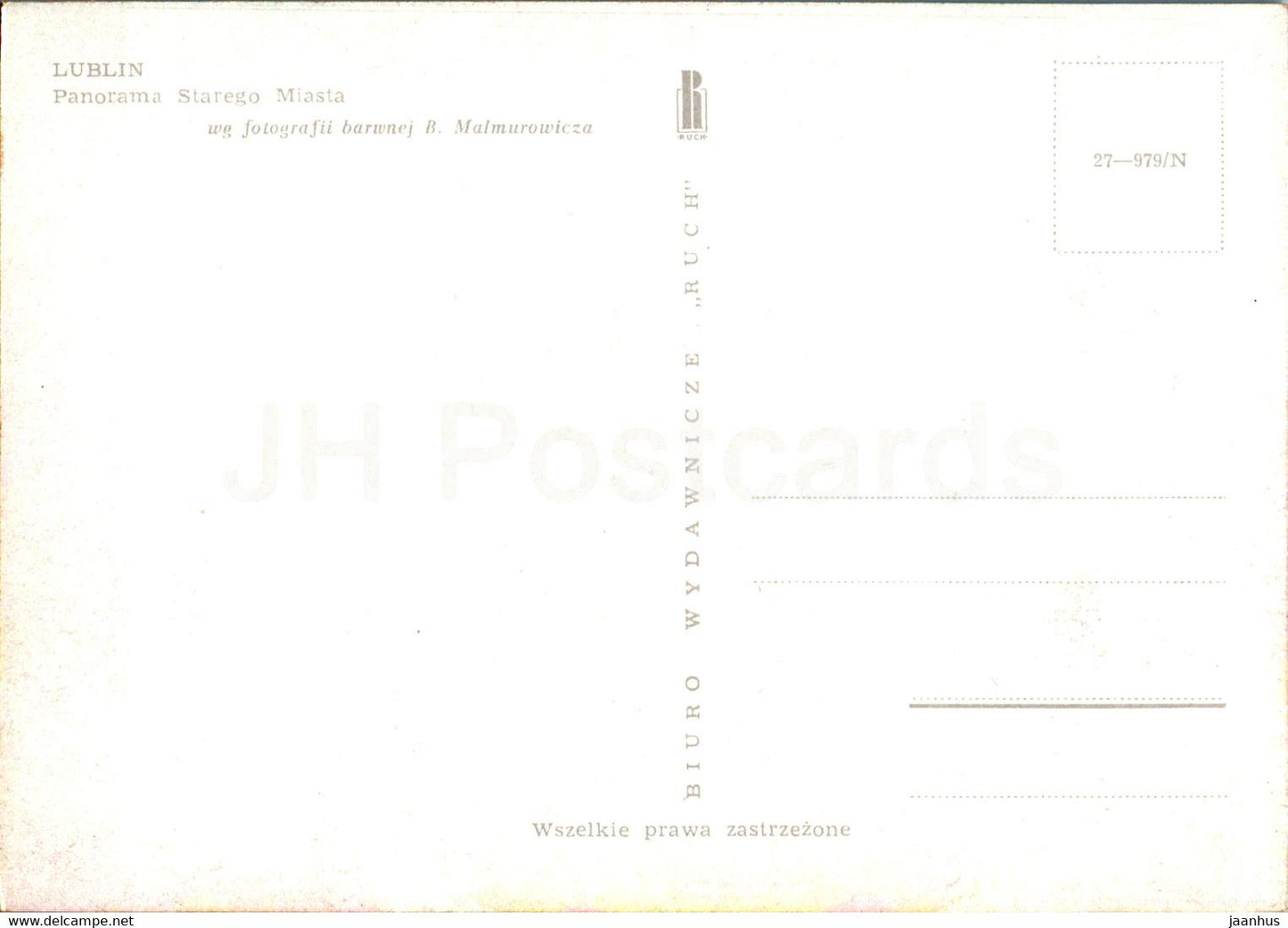 Lublin - Panorama Starego Miasta - Panorama of the Old Town - Poland - unused