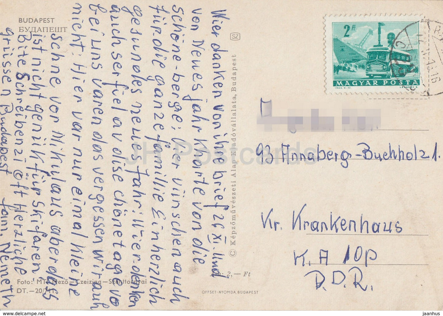 Budapest - pont - architecture - multiview - 1972 - Hongrie - utilisé