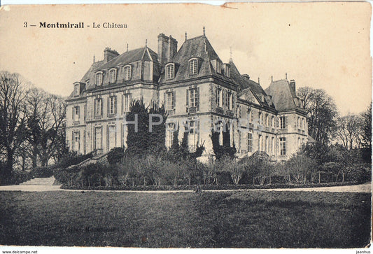 Montmirail - Le Chateau - castle - 3 - old postcard - France - unused - JH Postcards