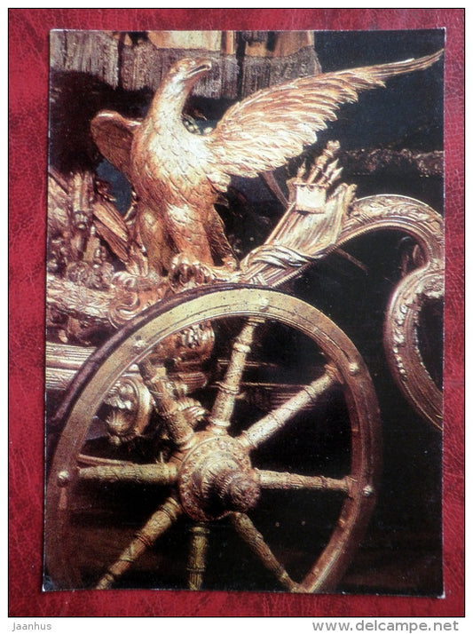 Moscow Kremlin Armoury Museum - Coach ( detail ) - England, 18th century - unused - JH Postcards