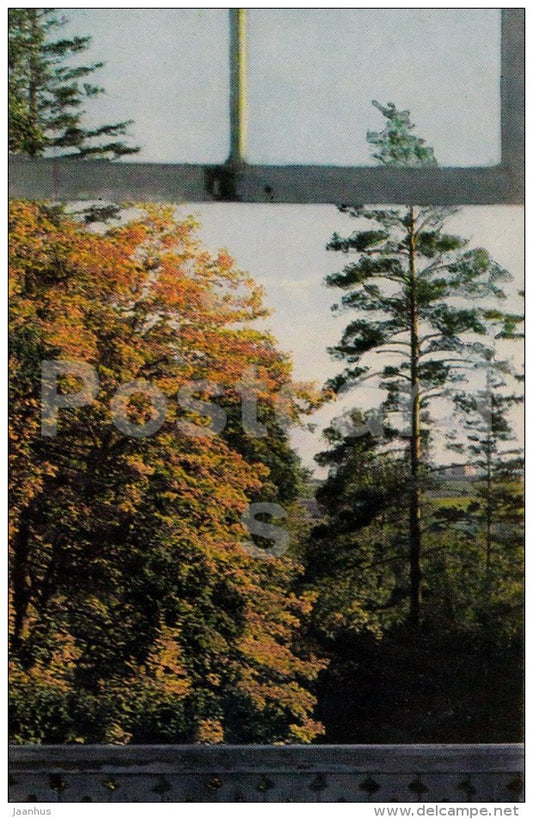a view from the Study window - Russian writer Leo Tolstoy Museum - Yasnaya Polyana - 1971 - Russia USSR - unused - JH Postcards