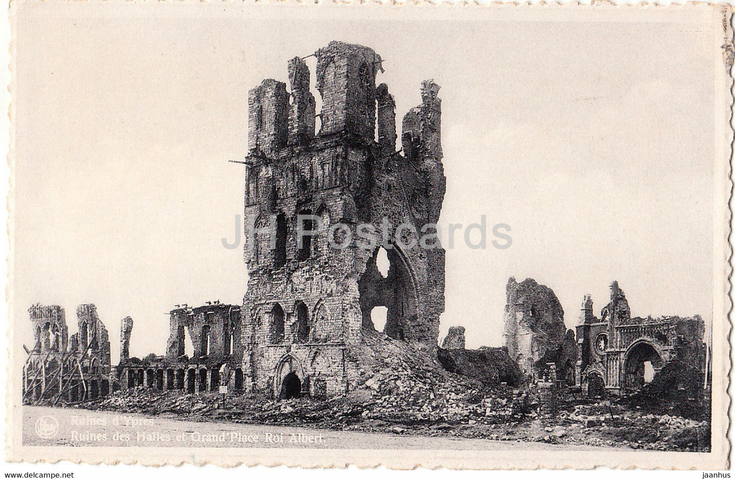 Ruines d'Ypres - Ruines des Halles et Grand Place Roi Albert - Ruins - old postcard - 1926 - Belgium - unused - JH Postcards