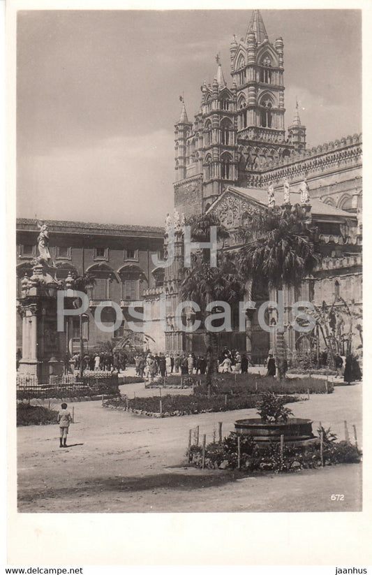 Palermo - Cathedral - 672 - old postcard - Italy - unused - JH Postcards