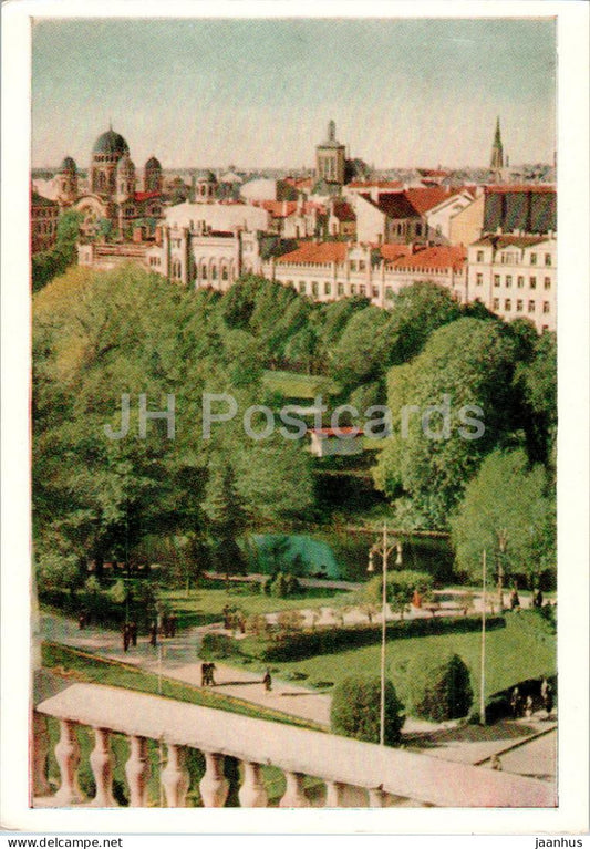 Riga view - old postcard - 1957 - Latvia USSR - unused - JH Postcards