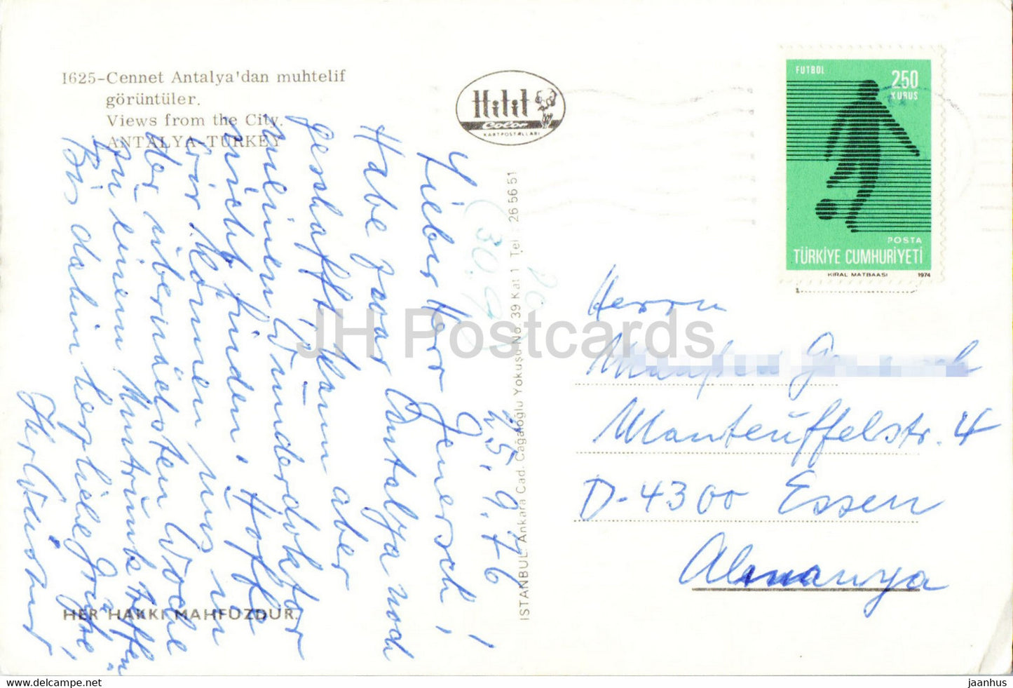 Antalya - Views from the City - boat - multiview - 1625 - Hitit - 1976 - Turkey - used