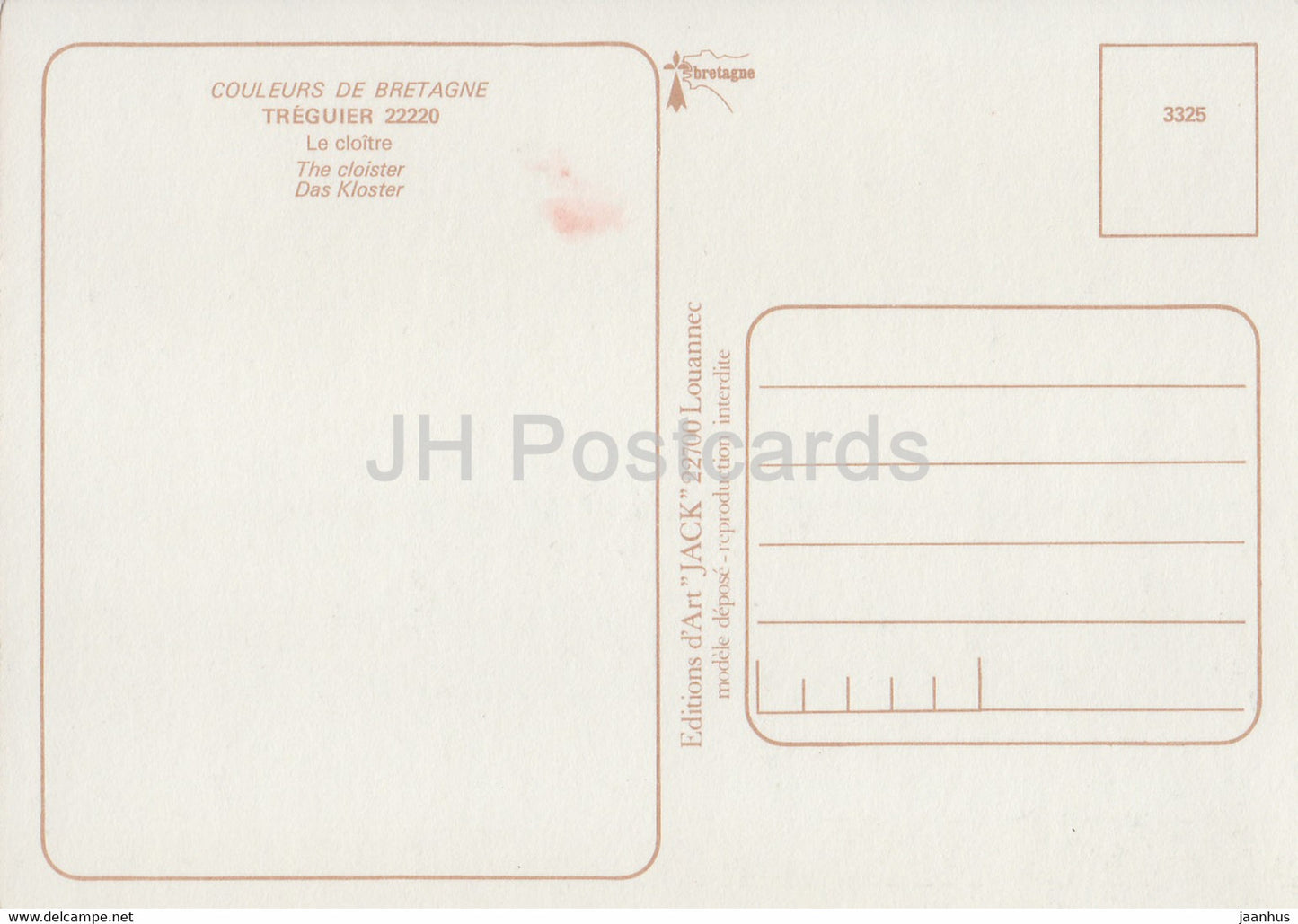 Treguier - Le Cloitre - Couleurs de Bretagne - cloister - 22220 - France - unused