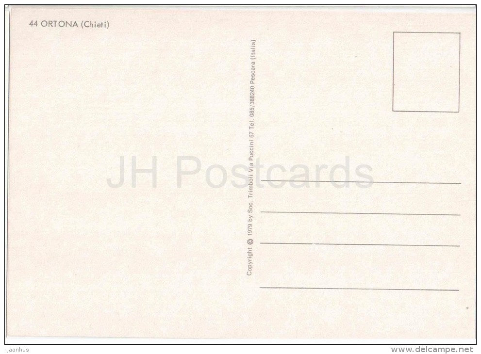 Chieti - beach - Ortona - Abruzzo - 44 - Italia - Italy - unused - JH Postcards