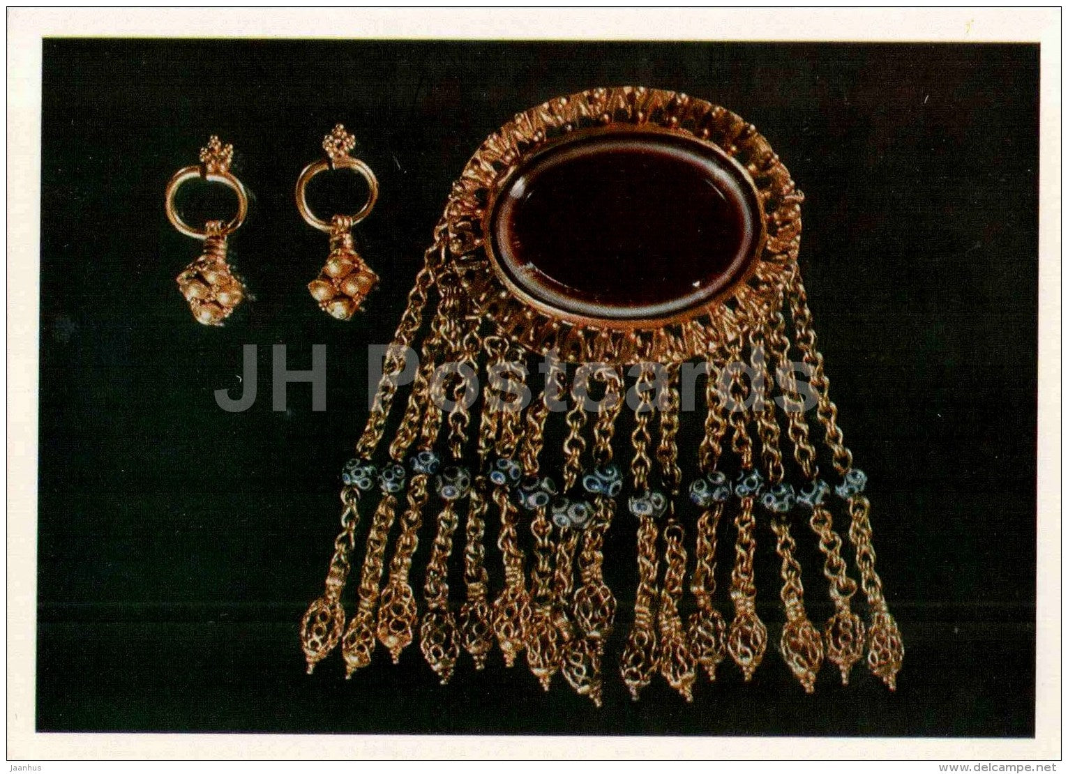 earringss , Kldeayti - Agraffe , Ureki - archaeology - Ancient Jewellery Ornaments - 1978 - Russia USSR - unused - JH Postcards