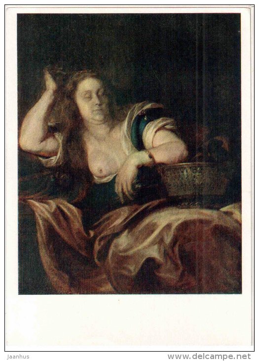 painting by Peter Paul Rubens - Dying Cleopatra - flemish art - unused - JH Postcards