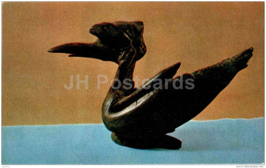 Newsmonger - Nature and Fantasy - wooden figures - 1969 - Russia USSR - unused - JH Postcards