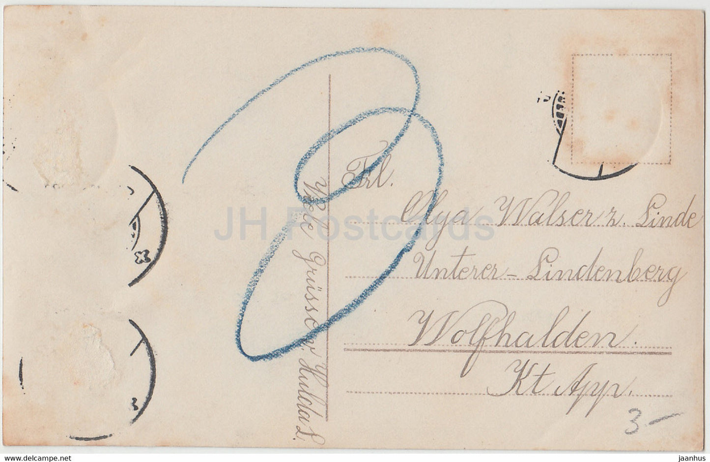 girl - children - 4729/4 - old postcard - used