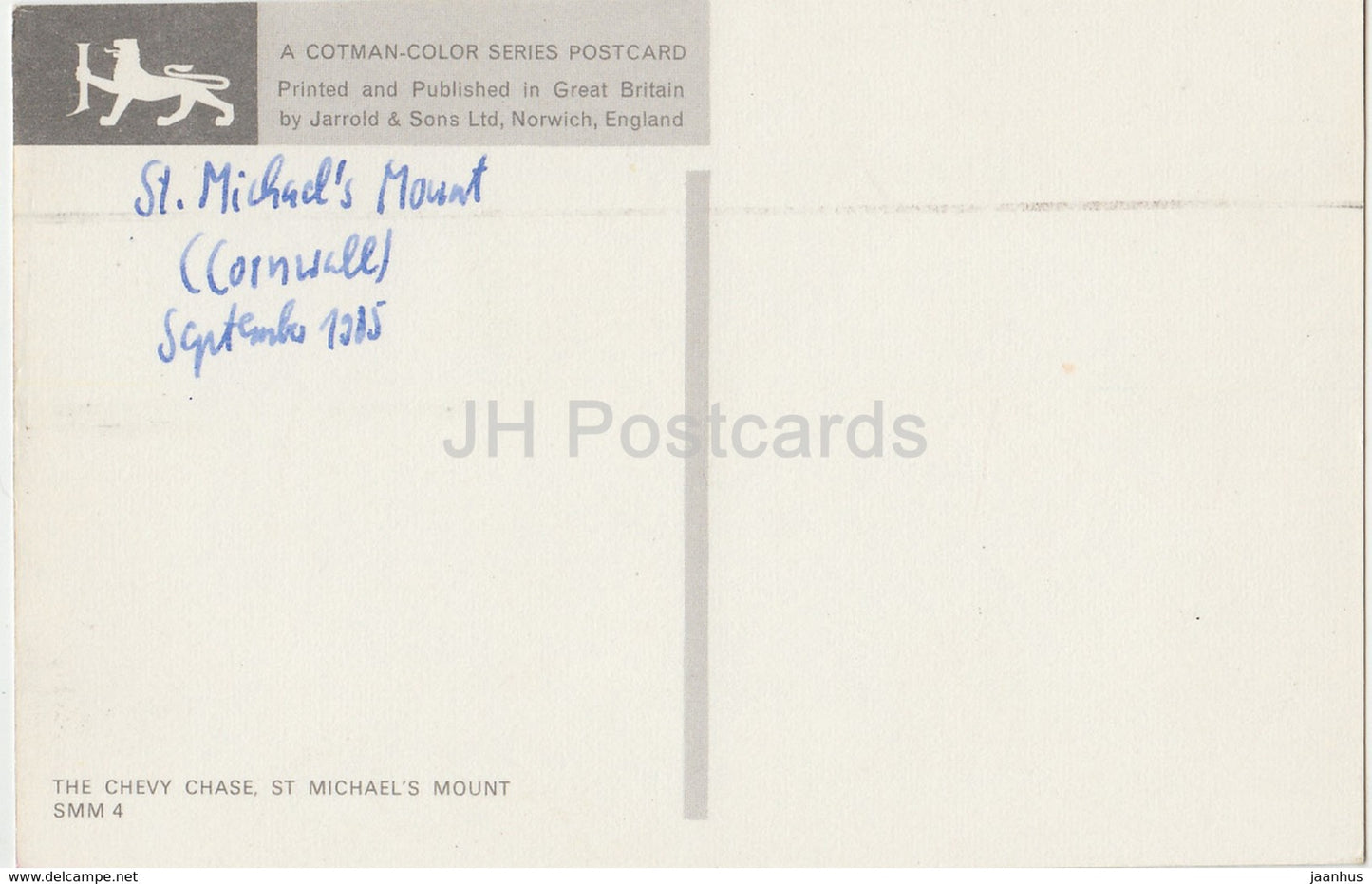 St Michael's Mount - The Chevy Chase - SMM 4 - 1985 - Royaume-Uni - Angleterre - d'occasion