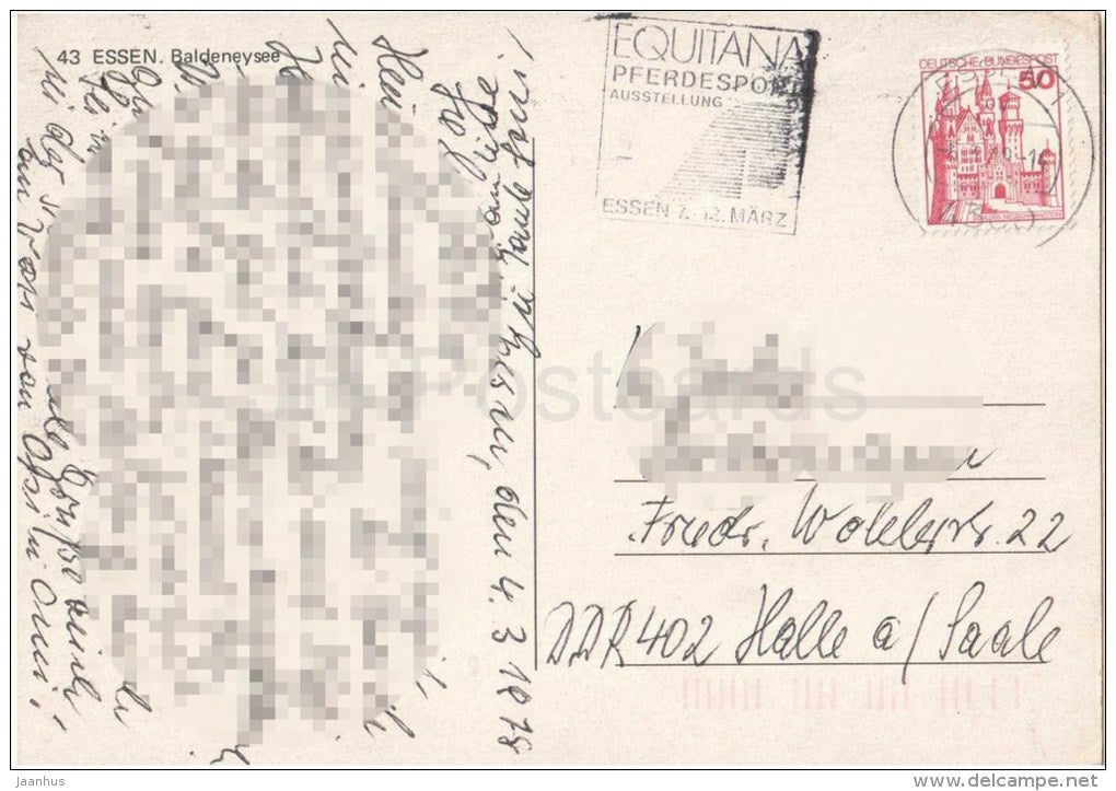 Essen - Baldeneysee - 43 - Germany - 1978 gelaufen - JH Postcards