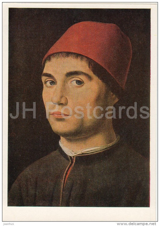 painting by Antonello da Messina - Portrait of a Man , 1474-75 - Italian art - 1986 - Russia USSR - unused - JH Postcards
