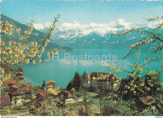 Park Hotel Gunten am Thunersee mit Eiger Monch Jungfrau - 8523 - Switzerland - unused - JH Postcards