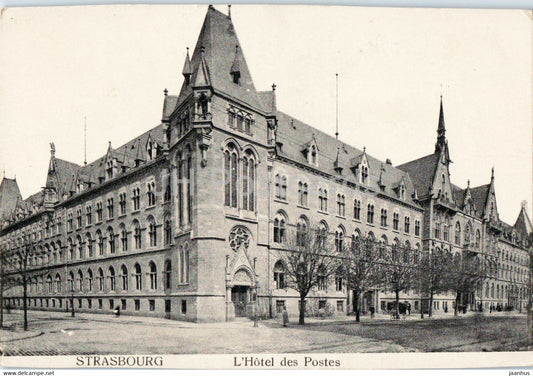 Strasbourg - L'Hotel des Postes - 53 - old postcard - France - unused - JH Postcards