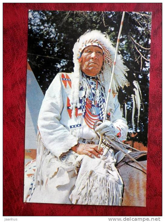 Colorful Canadian Indians - Blackfoot Tribe - Canada - used - JH Postcards