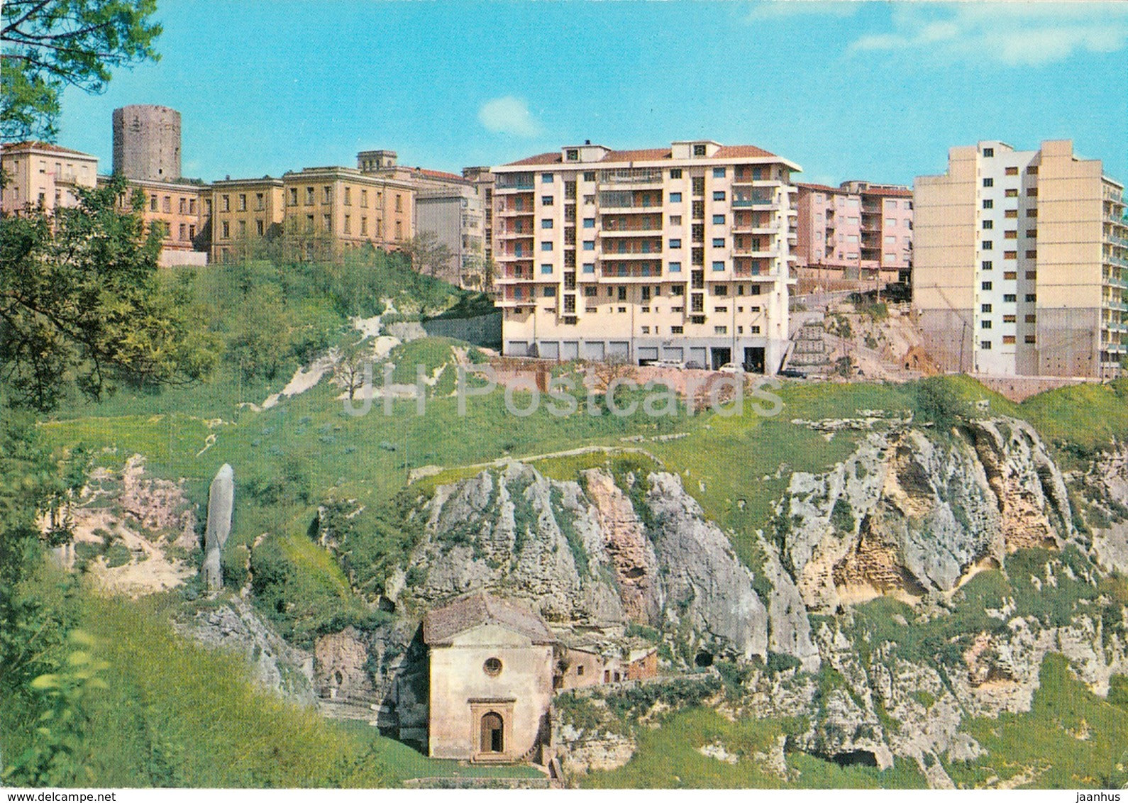 Enna 1100 m - sanctuary of Papardura and Tower of Frederic II of Aragon - 15473 - Italy - used - JH Postcards