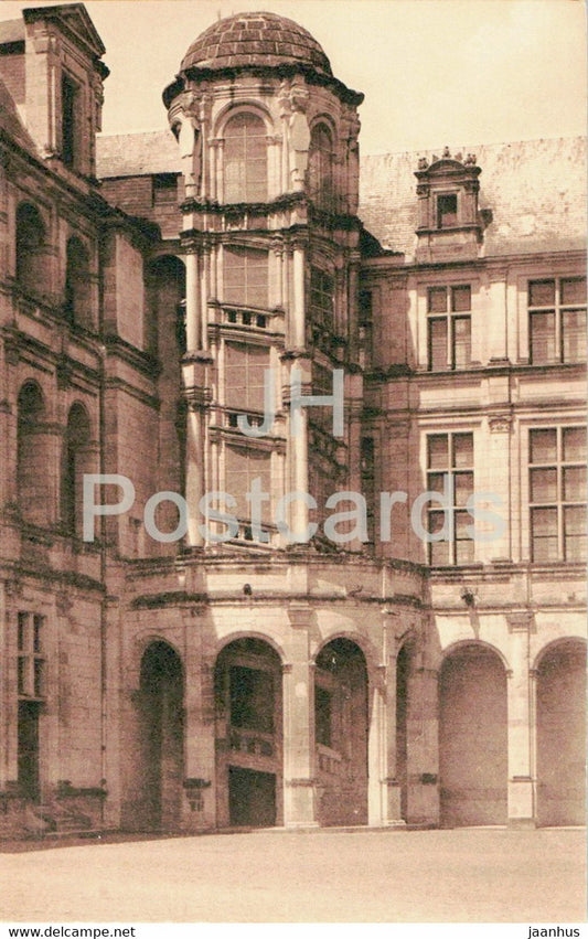 Chambord - Le Chateau - L'Aile Henri II - L'Escalier - 15 - castle - old postcard - France - unused - JH Postcards