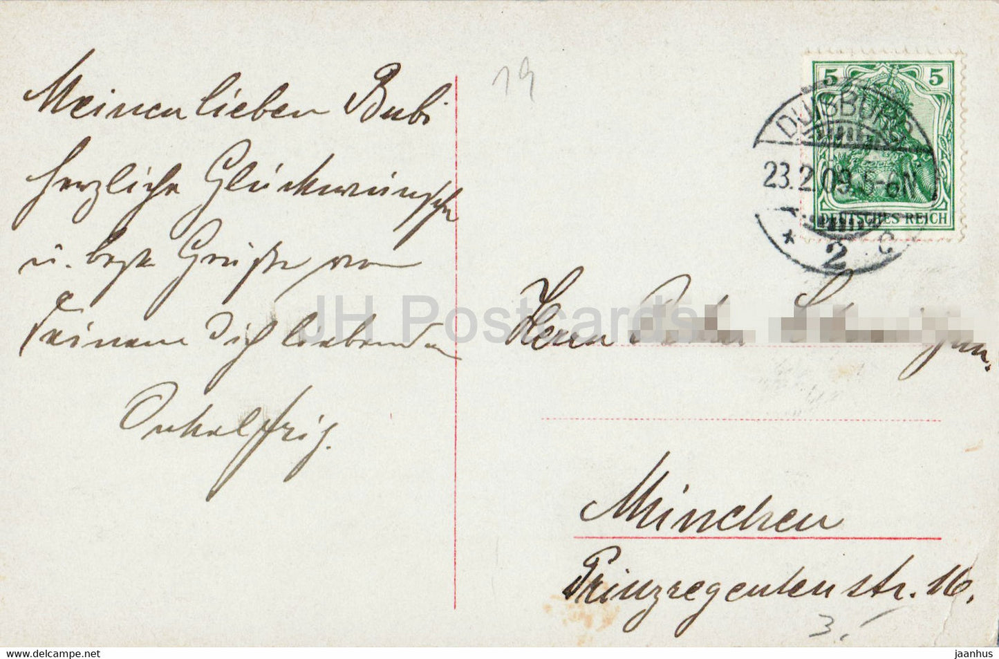 Düsseldorf - 3 Kinderbrunnen - carte postale ancienne - 1909 - Allemagne - utilisé