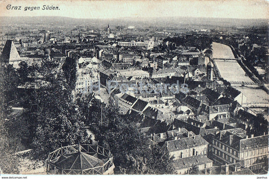 Graz gegen Suden - 4956 - old postcard - 1918 - Austria - used - JH Postcards