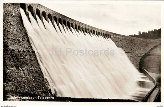 Schwarzenbach Talsperre - 1 - old postcard - Germany - unused - JH Postcards