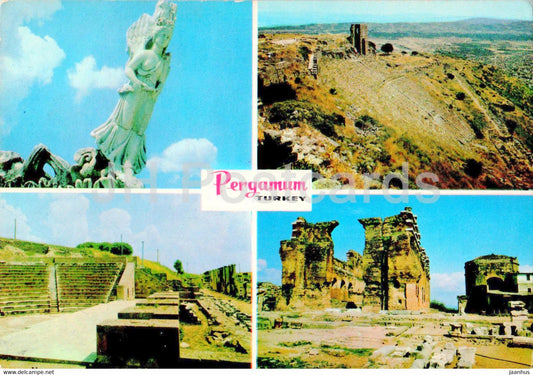 Pergamum - The Nike - The monument of Victory Ruins - theatre Asclepion - basilica ancient world - 3011 - Turkey - used - JH Postcards