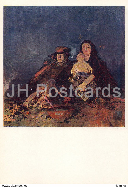 Guarding the World - painting by K. Telzhanov - Silence - military - art - 1965 - Russia USSR - unused - JH Postcards