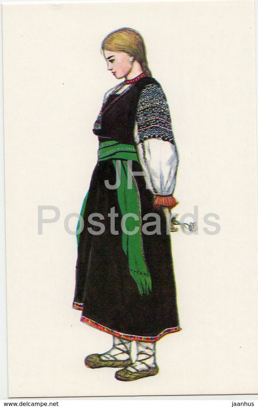 Woman Clothes - Voronezh Province - Russian Folk Costumes - 1969 - Russia USSR - unused - JH Postcards