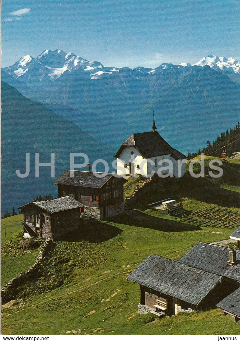 Kapelle Bettmeralp 1930 m Weissmies Fletschhorn Alphubel Dom - chapel - 44929 - 1976 - Switzerland - used - JH Postcards