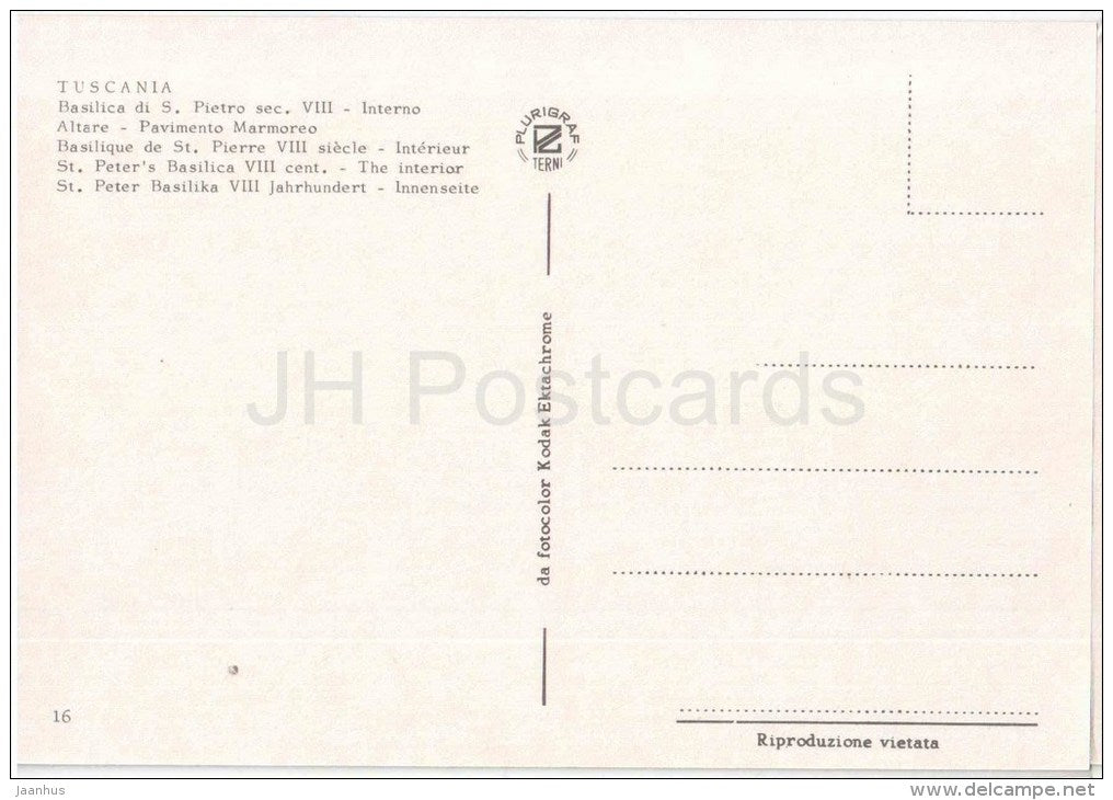 Portale Basilica di S. Pietro - St. Peter`s Basilica - Tuscania - Viterbo - Lazio - 12 - Italia - Italy - unused - JH Postcards
