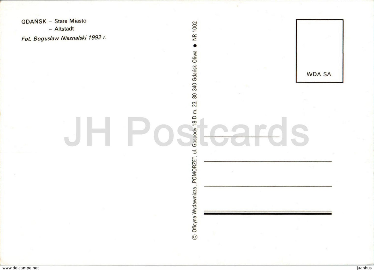 Gdansk - Stare Miasto - 1992 - 1 - Poland - unused
