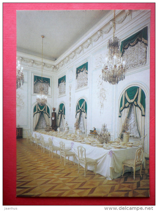 The White Banqueting Hall - The Great Palace - Petrodvorets - 1986 - Russia USSR - unused - JH Postcards