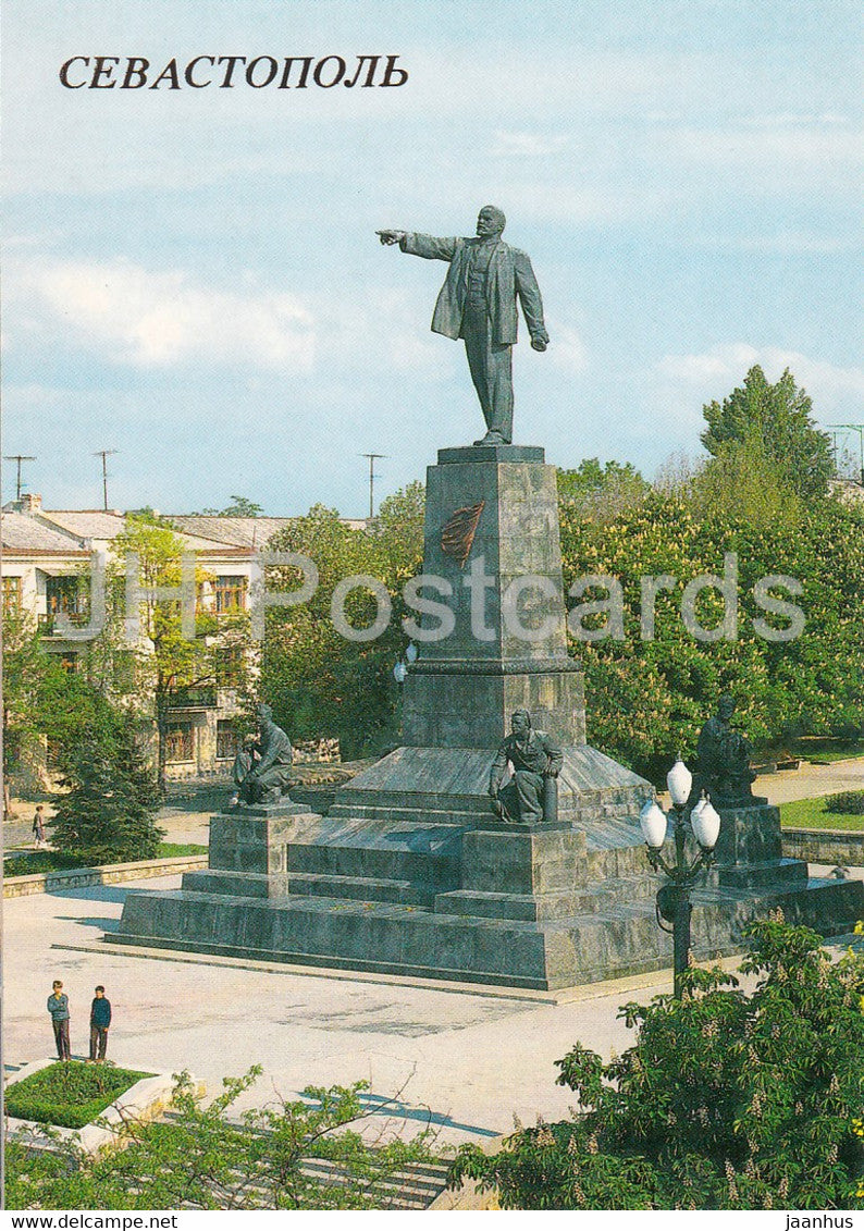 Sevastopol - Monument to Lenin - 1989 - Ukraine USSR - unused - JH Postcards