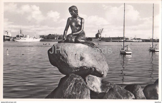 Copenhagen - view of Langelinie - mermaid - old postcard - Denmark - unused - JH Postcards