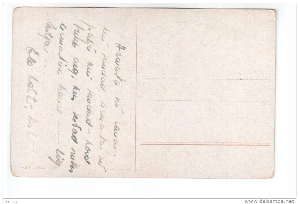 Illustration by Kämmerer - Pine Forest - signed - Deluba - 248 - old postcard - Germany - used - JH Postcards