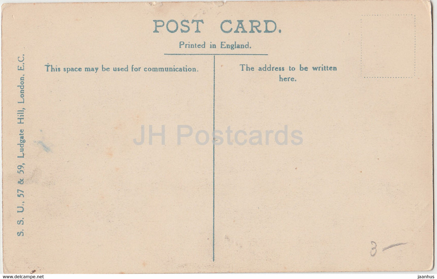 London - Tower Bridge - boat - streamer - S S U - old postcard - England - United Kingdom - unused