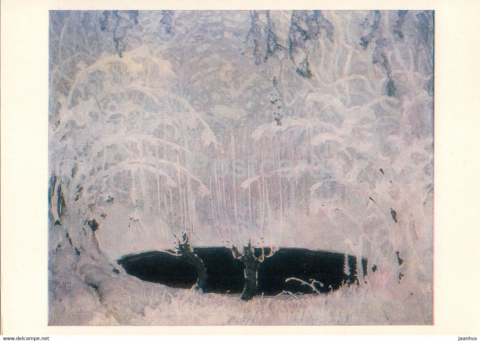 painting by Ferdynand Ruszczyc - Winter Fairy Tale - Polish art - 1981 - Russia USSR - unused - JH Postcards