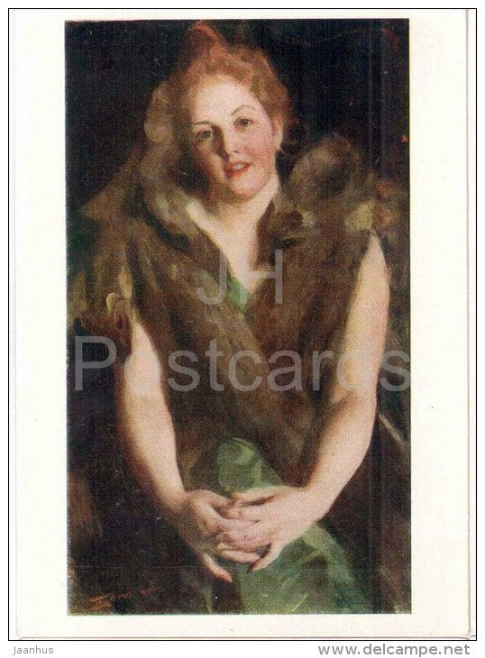 painting by Anders Zorn - Maya , 1900 - woman - swedish art - unused - JH Postcards