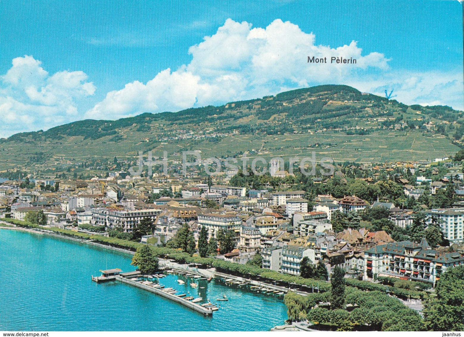Vevey - Vue Aerienne - Au premier plan - L'Hotel du Lac - aerial view - 9145 - 1972 - Switzerland - used - JH Postcards