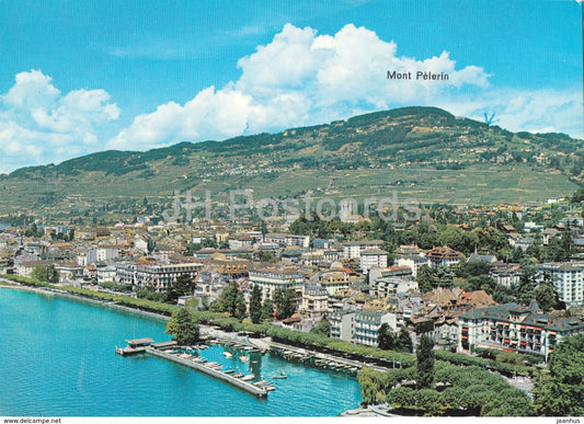 Vevey - Vue Aerienne - Au premier plan - L'Hotel du Lac - aerial view - 9145 - 1972 - Switzerland - used - JH Postcards