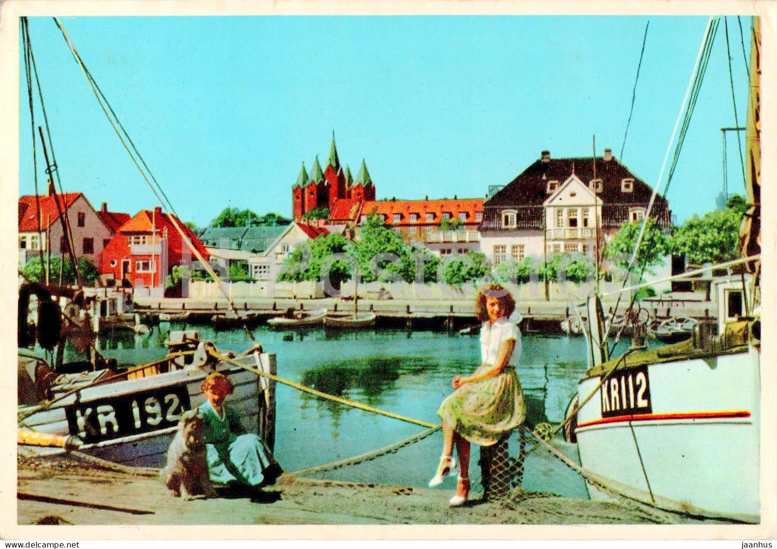 Kalundborg - boat - 97 - 1962 - Denmark - used - JH Postcards