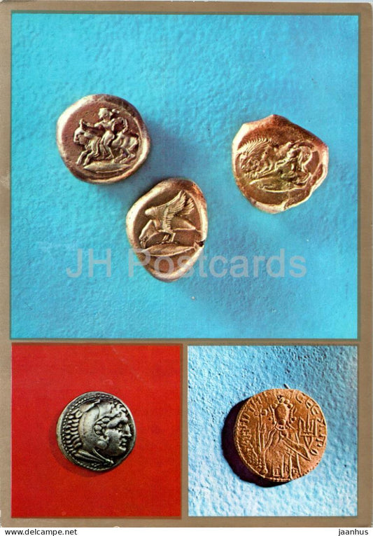 electrum staters - coins - silver tetradrachm - Museum of Historic Treasures of Ukraine - 1979 - Ukraine USSR - unused