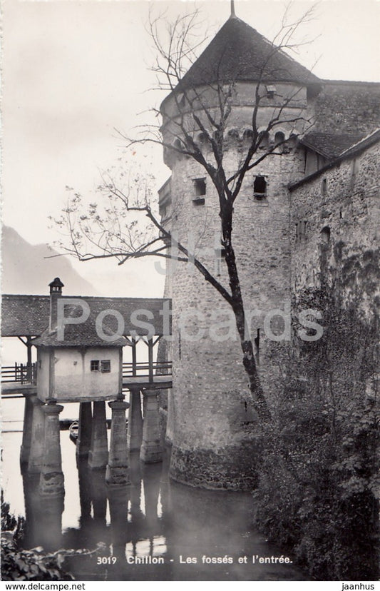 Chillon - Les Fosses et l'entree - 3019 - Switzerland - 1958 - used - JH Postcards