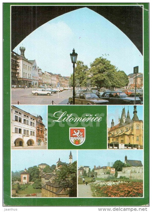Litomerice - town views - Czechoslovakia - Czech - used 1986 - JH Postcards